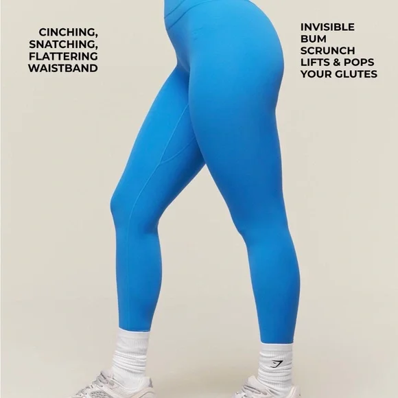 Gymshark Vibrant Blue Whitney Leggings - Picture 3 of 4